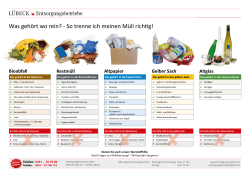 Infoblatt - Wie trenne ich meinen M&uuml;ll richtig
