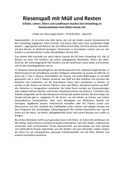 Riesenspaß mit Müll und Resten - LandFrauenVerein Hankensbüttel
