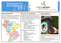 Abfallkalender für Bad Oeynhausen 2015