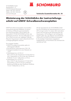 schicht auf LEWIS&reg;-Schwalbenschwanzplatten