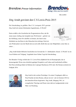 J&ouml;rg Arndt erh&auml;lt den C.S. Lewis