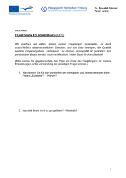 Dr. Traudel G&uuml;nnel Peter Lewis Wir m&ouml;chten Sie bitten, diesen