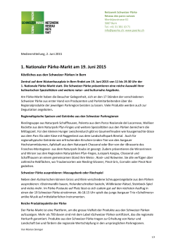 1. Nationaler Pärke-Markt am 19. Juni 2015