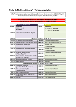 Modul 2 „Markt und Absatz“