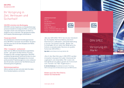 DIN SPEC: Vorsprung im Markt PDF