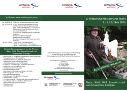 Informationsflyer zum 8. Wildsch&uuml;tz-Klostermann