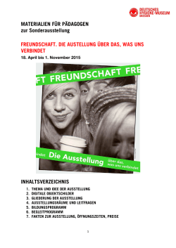 FREUNDSCHAFT Informationen für Pädagogen