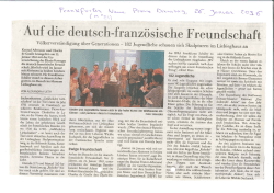 Auf die deutsch-französische Freundschaft - Deutsch