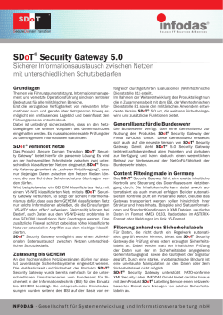 SDoT® Security Gateway 5.0 - INFODAS Gesellschaft für