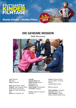 die geheime mission - Stuttgarter Kinderfilmtage