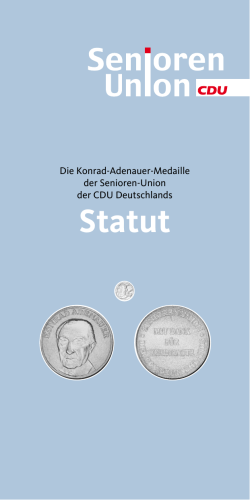 Statut - Senioren-Union der CDU Deutschlands