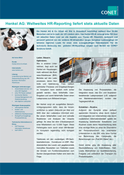 Henkel AG: Weltweites HR-Reporting liefert stets aktuelle Daten