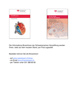Die Informations-Broschüren der Schweizerischen Herzstiftung
