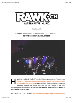 So war das erste Takeover Fest | RAWK.CH