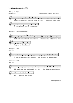 Halleluja-Verse zu Lk 21,25-28.34-36