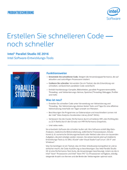 Intel&reg; Parallel Studio XE 2016