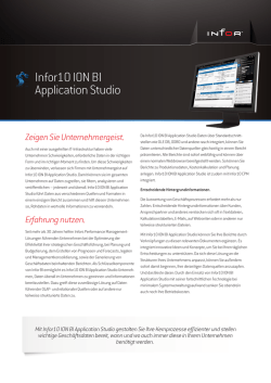 Infor10 ION BI Application Studio