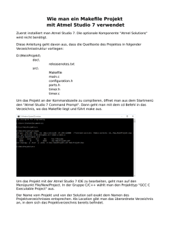 Wie man ein Makefile Projekt mit Atmel Studio 7