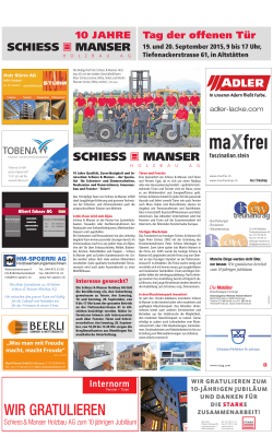 10 Jahre Schiess-Manser Holzbau AG