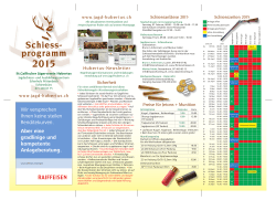 Schiess- programm - St. Gallischer Jägerverein Hubertus