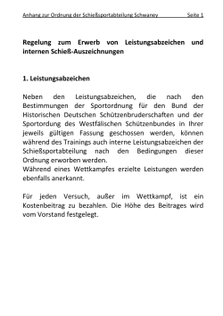 Regelung zum Erwerb von Leistungsabzeichen und internen Schieß