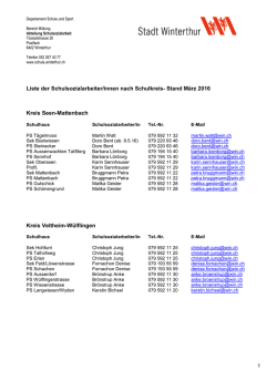 Liste der Schulsozialarbeiter/innen nach