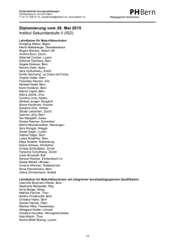 Diplomierte Institut Sekundarstufe II