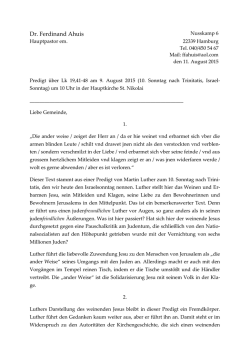 Dr. Ferdinand Ahuis - Hauptkirche St. Nikolai