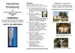 Herzliche Einladung - Jungfrau der Eucharistie