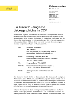 „La Traviata“ – tragische Liebesgeschichte im CCV