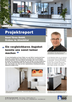 Projektreport - 3b IDO Jörg Scholz GmbH