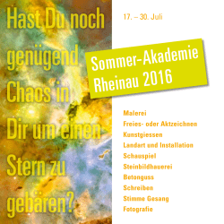 Hast Du noch gen&uuml;gend Chaos in Dir um einen Stern zu geb&auml;ren?