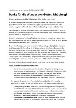 Hauskreismaterial April 16