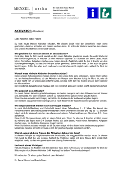 Infoblatt Aktivator