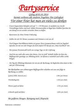 Vor einer Feier hat man an vieles zu denken
