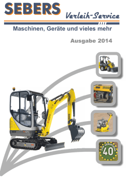 Maschinen, Geräte und vieles mehr - Sebers-Verleih