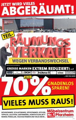 jetzt wird vieles - M&ouml;belzentrum Pforzheim &ndash; die Nr. 1 in Pforzheim