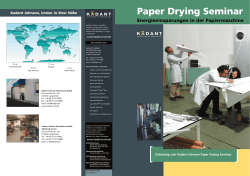 Paper Drying Seminar Brochure