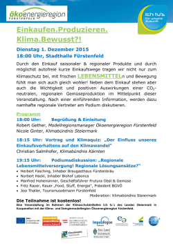 Einkaufen.Produzieren. Klima.Bewusst?!