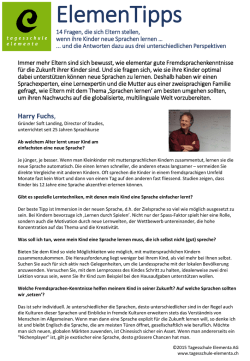 Immer mehr Eltern sind sich bewusst, wie elementar gute