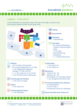 Lageplan &ndash; Schematisch - Zentralklinik Bad Berka