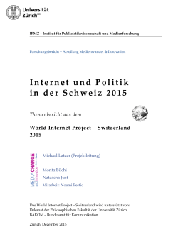 Internet und Politik in der Schweiz 2015