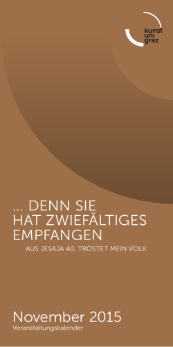 DENN SIE HAT ZWIEFÄLTIGES EMPFANGEN November 2015