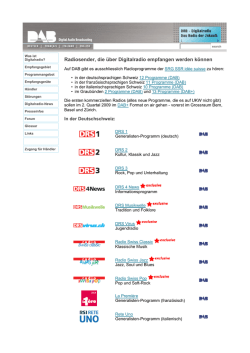 Radiosender, die über Digitalradio empfangen werden können