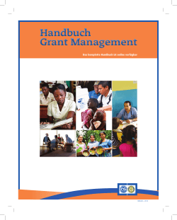Handbuch Grant Management