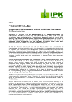 Informationen - IPK Gatersleben