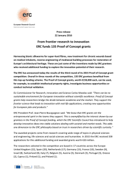 Press release - European Research Council