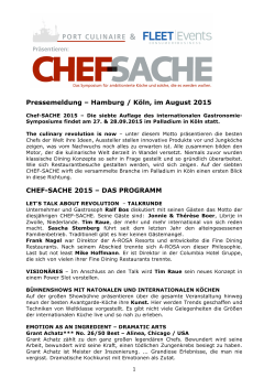 Pressemitteilung CHEFSACHE 2015