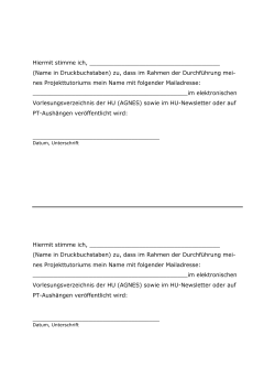 Hiermit stimme ich - Hu