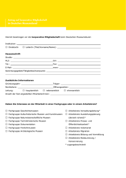 Hiermit beantragen wir die korporative Mitgliedschaft beim